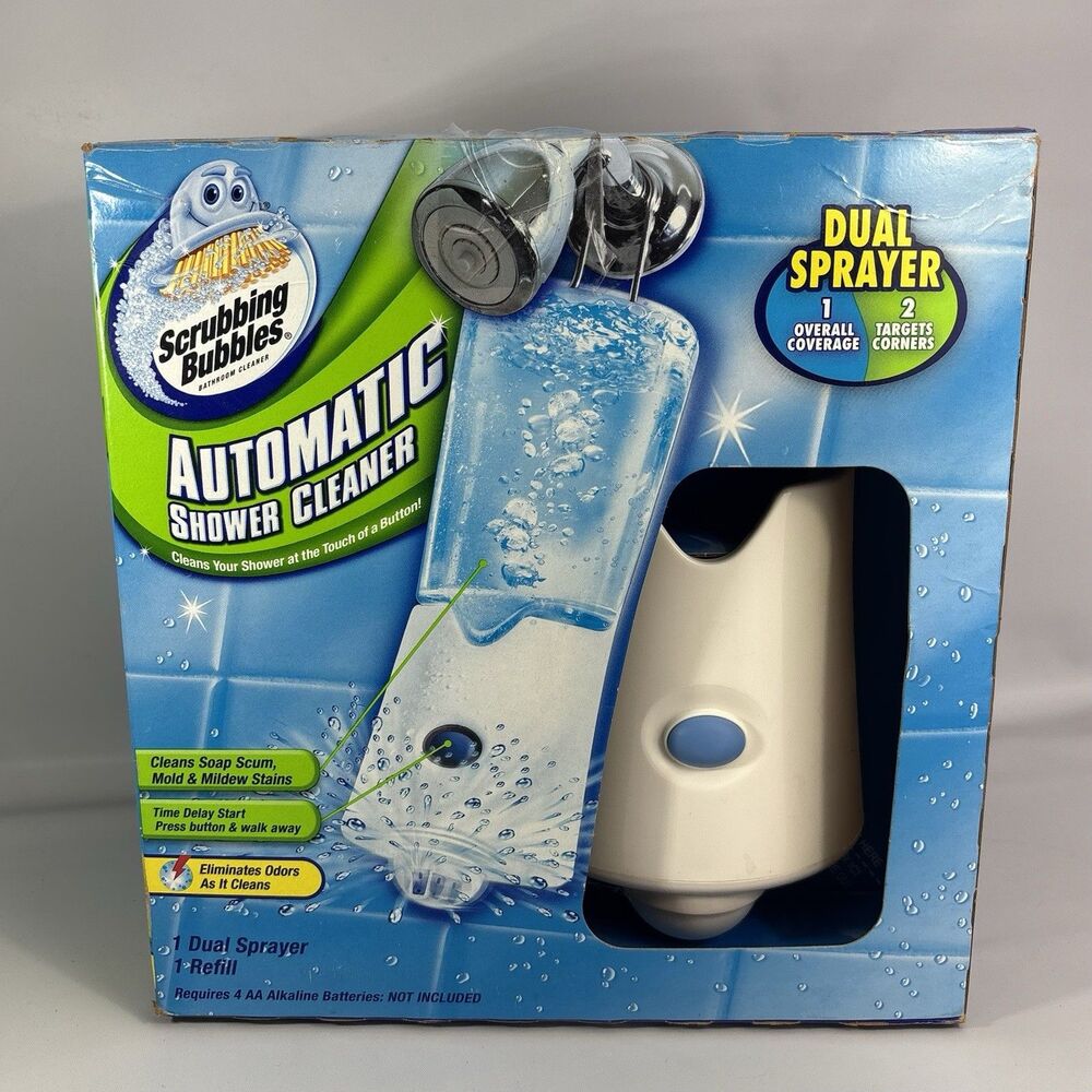 Scrubbing Bubbles Automatic Shower  Cleaner Dual Spray NEW Sprayer And Refill